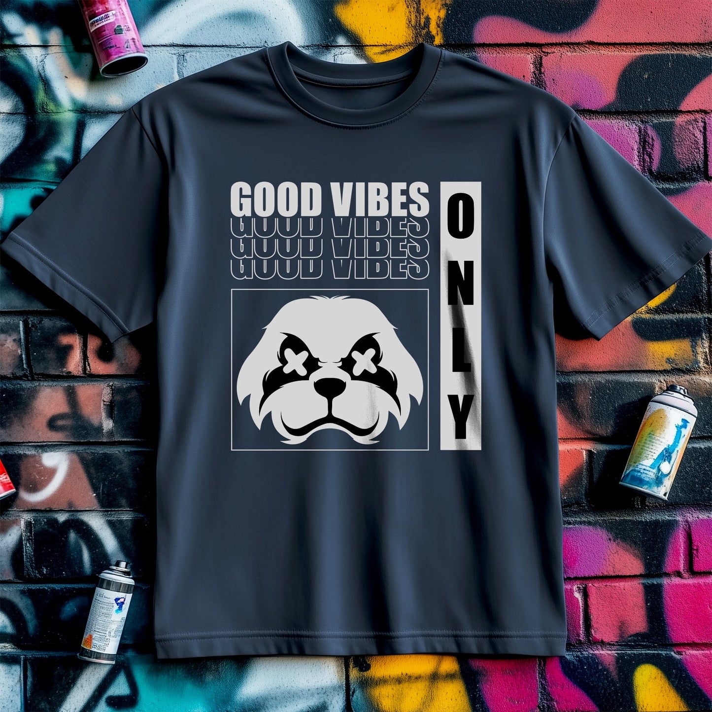 Good Vibes Panda T-Shirt - Spread