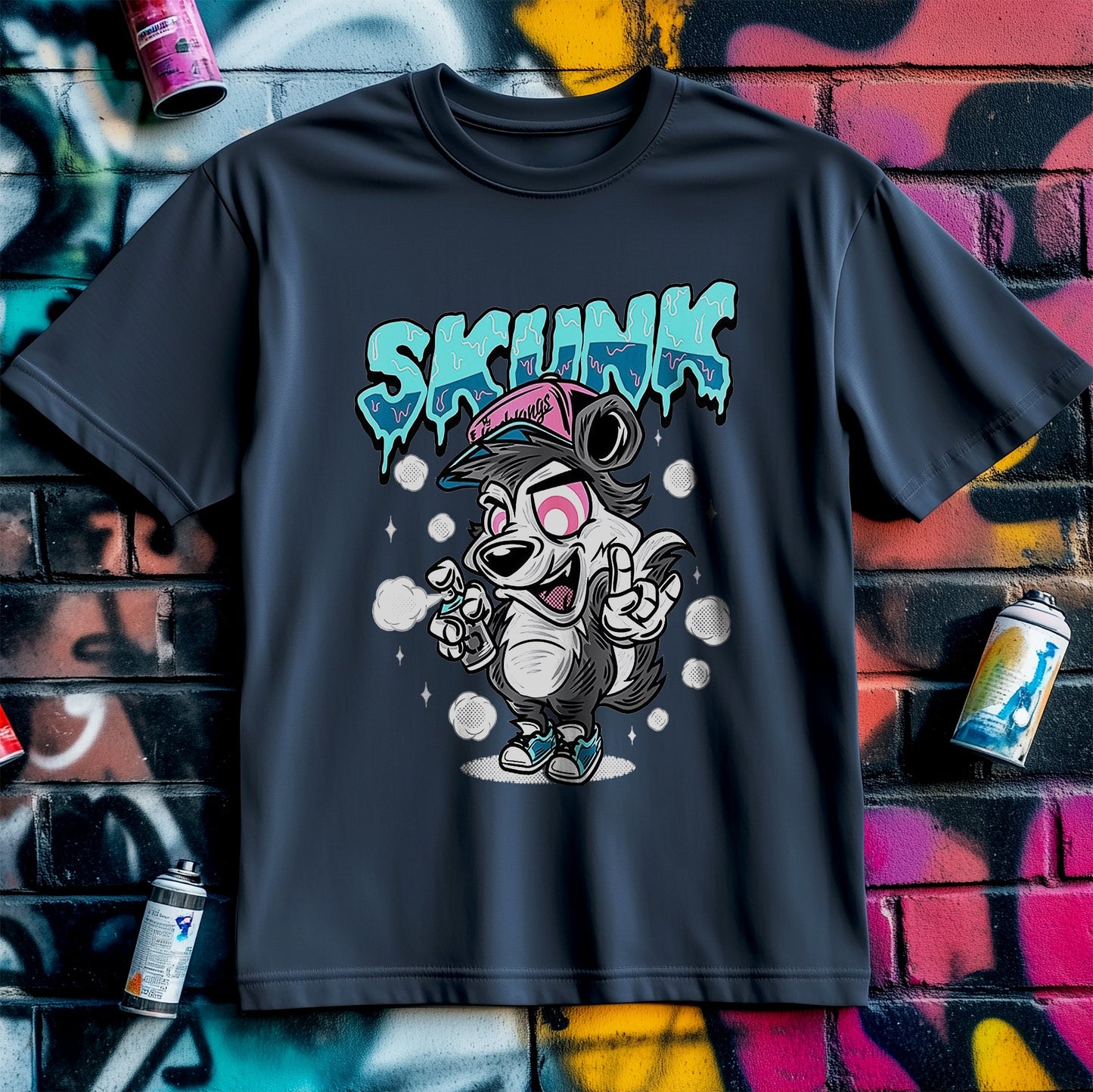 Skunk Graffiti T-Shirt - Funky &