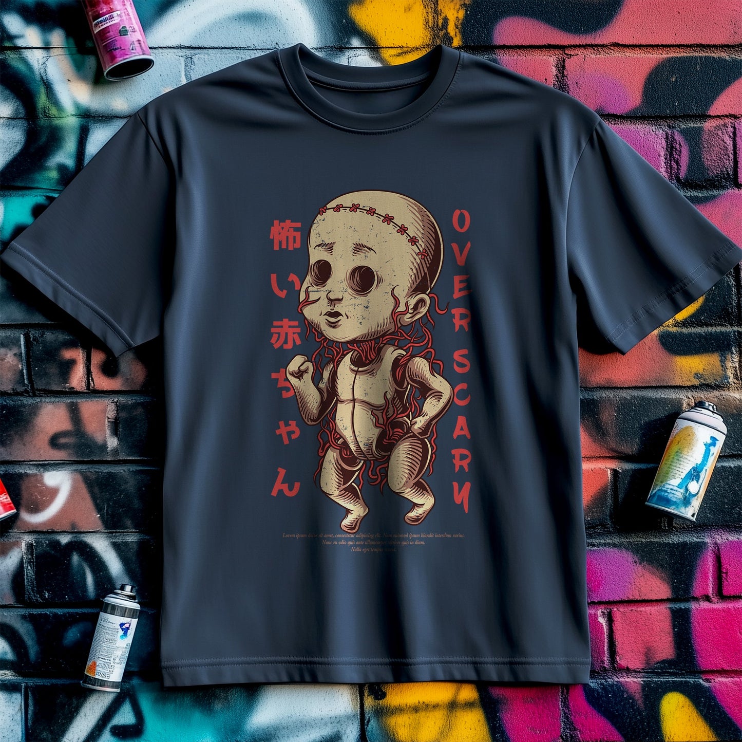 Over Scary Doll T-Shirt - Because