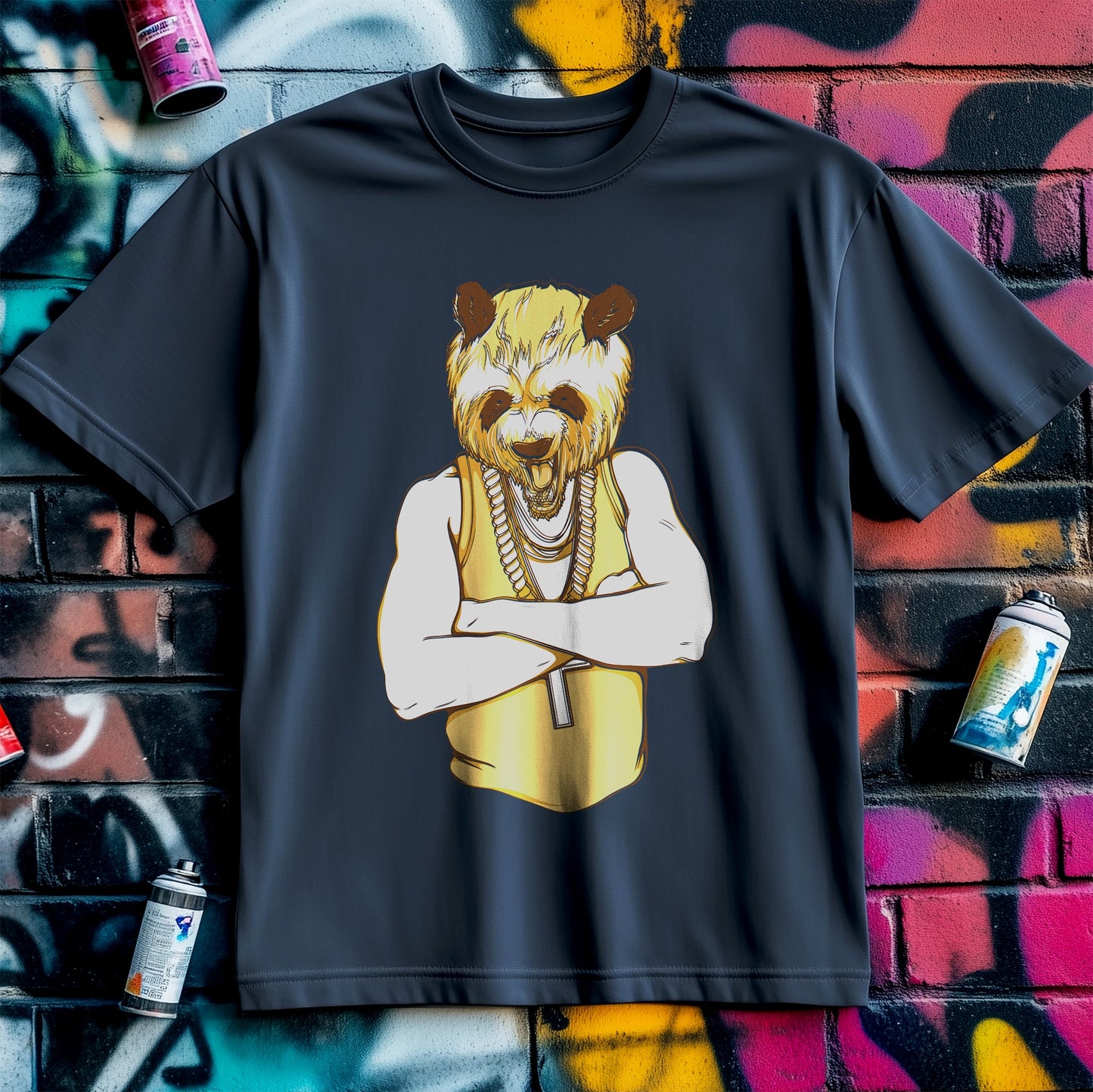 Panda Gangster T-Shirt - Raccoon