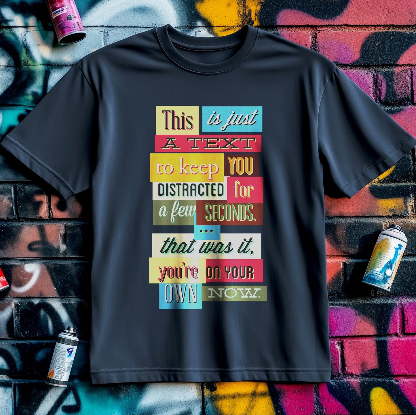 Distarcted Text T-shirt