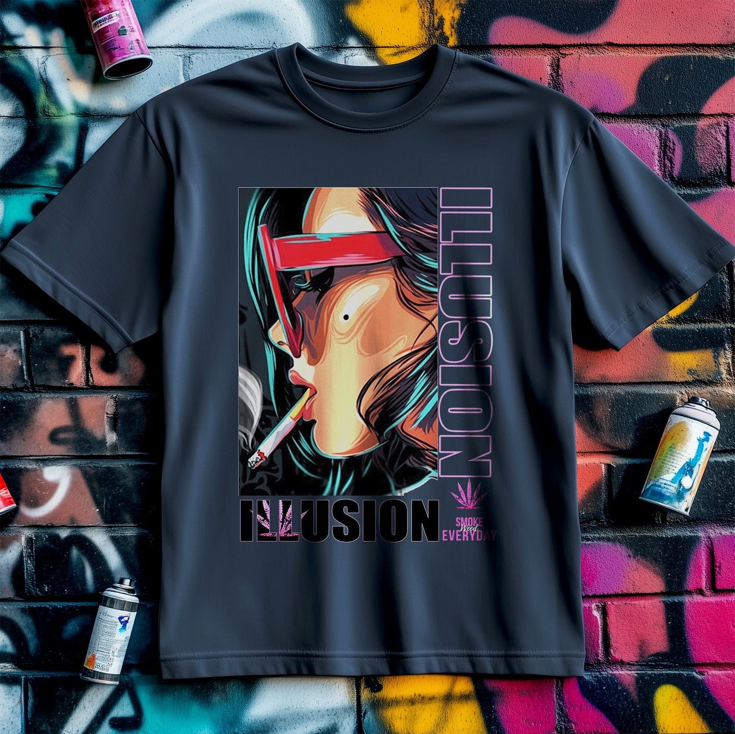 Cannabis Illusion T-Shirt - Puff,