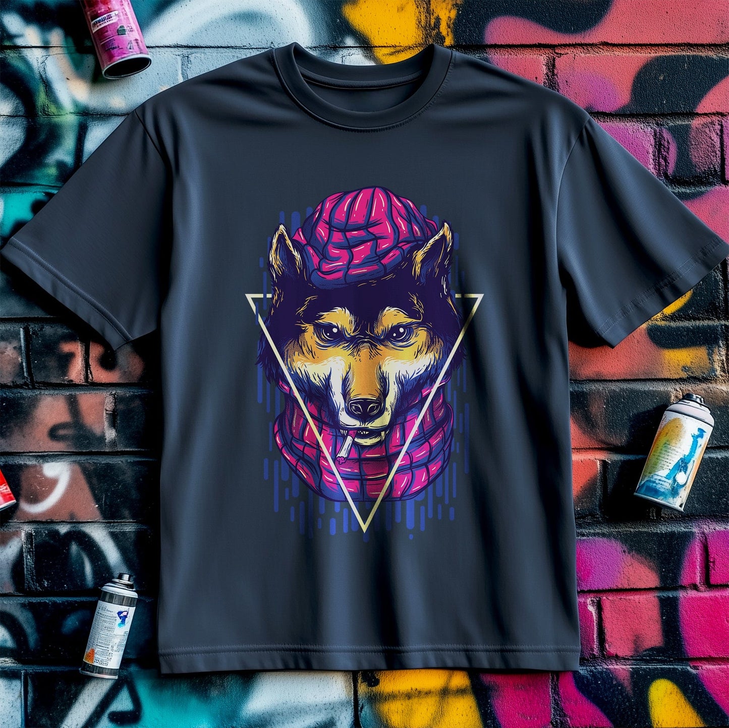 Dog Head Smoking T-Shirt - Howl at