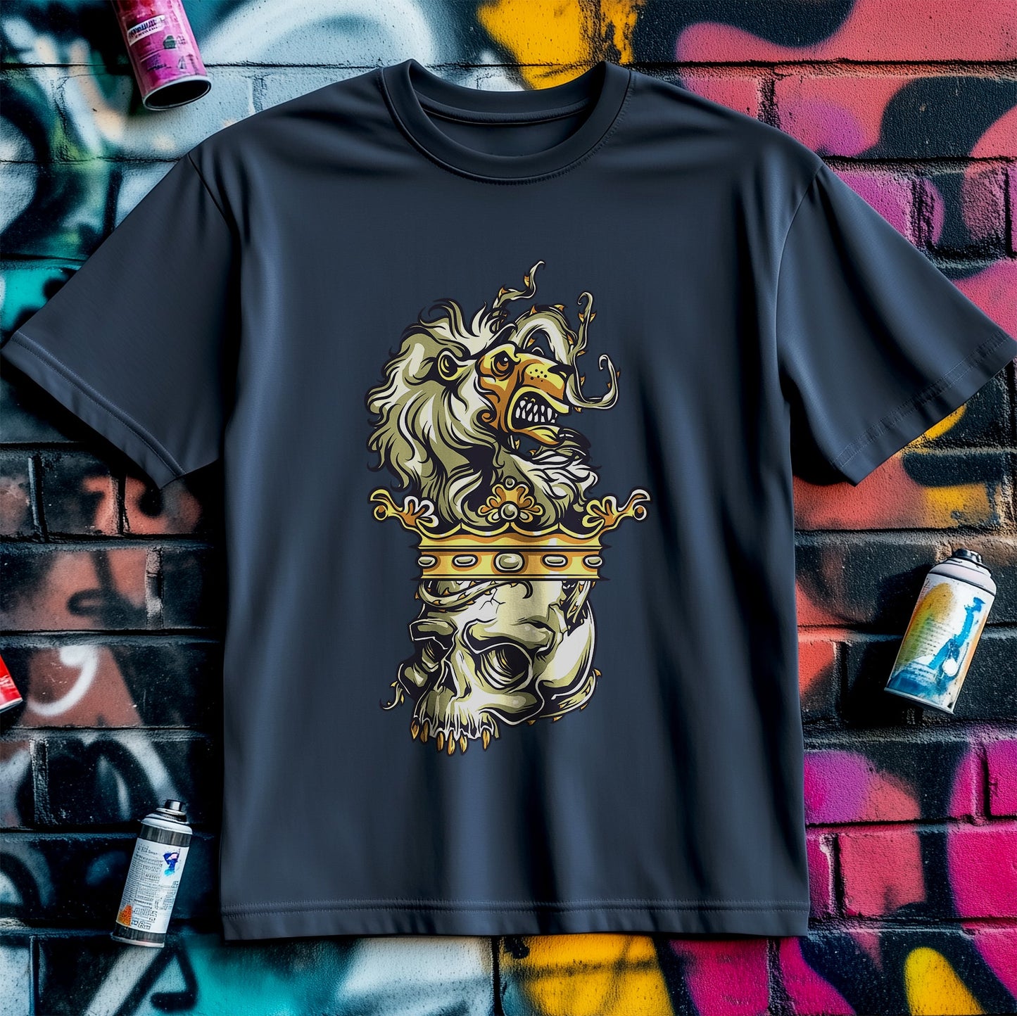 Lion Skull Crown T-shirt - Rule the