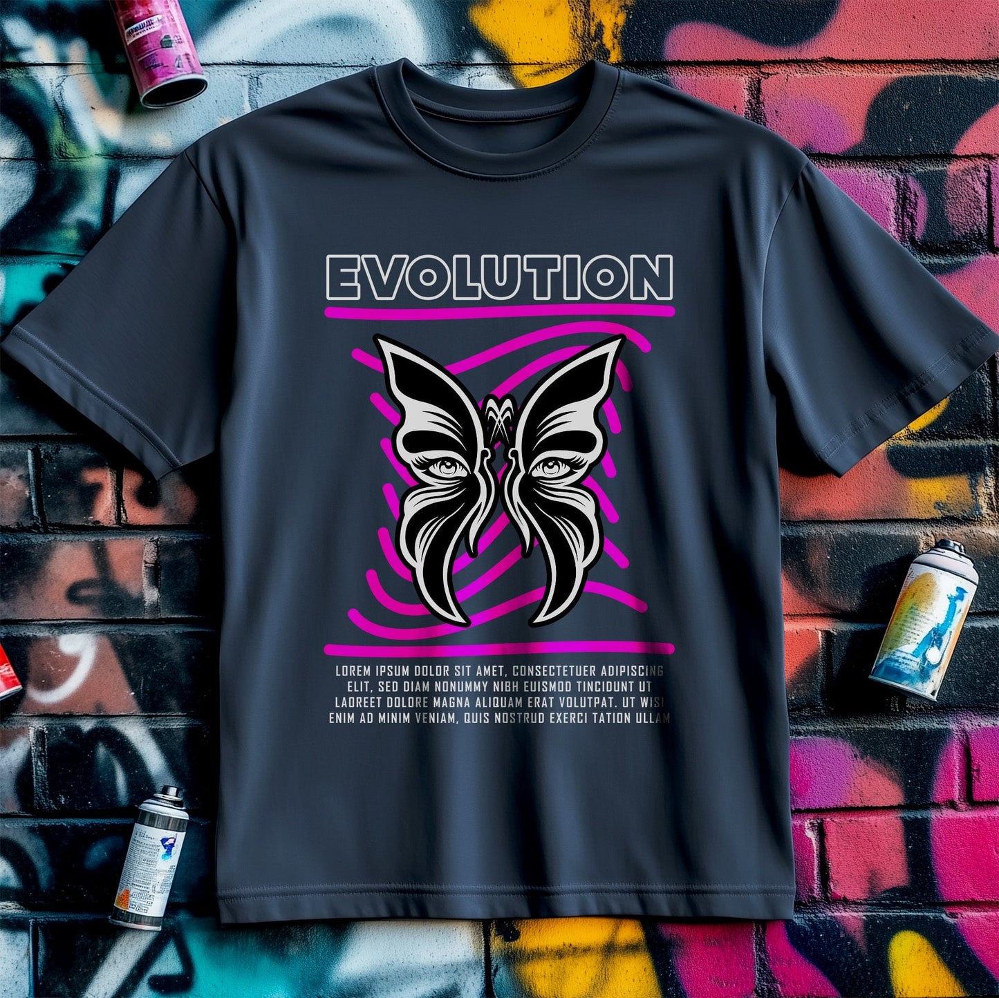 Butterfly Mask T-Shirt - Fly High
