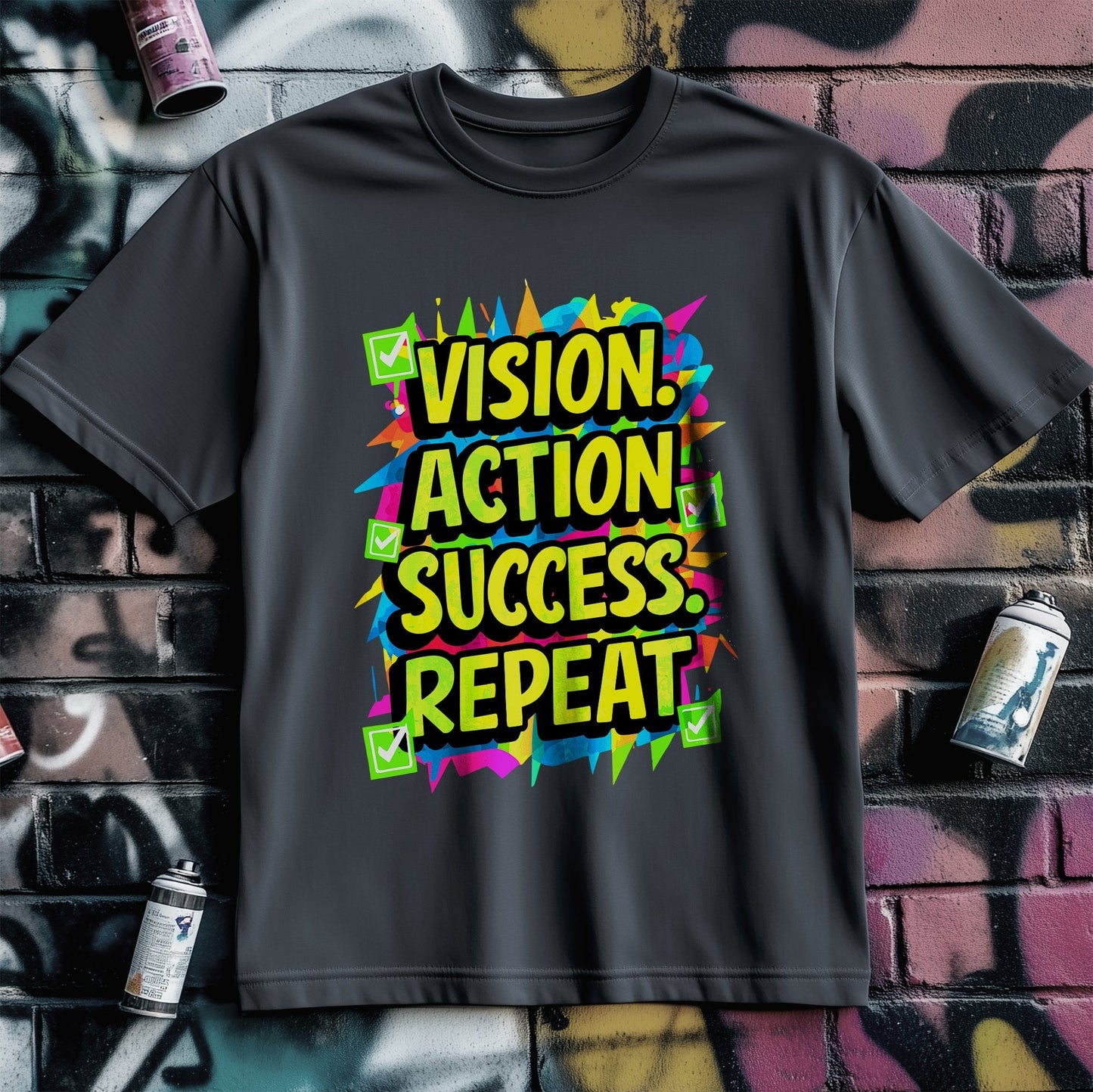 Motivation 40 Vision, Action, Success, Repeat T-shirt