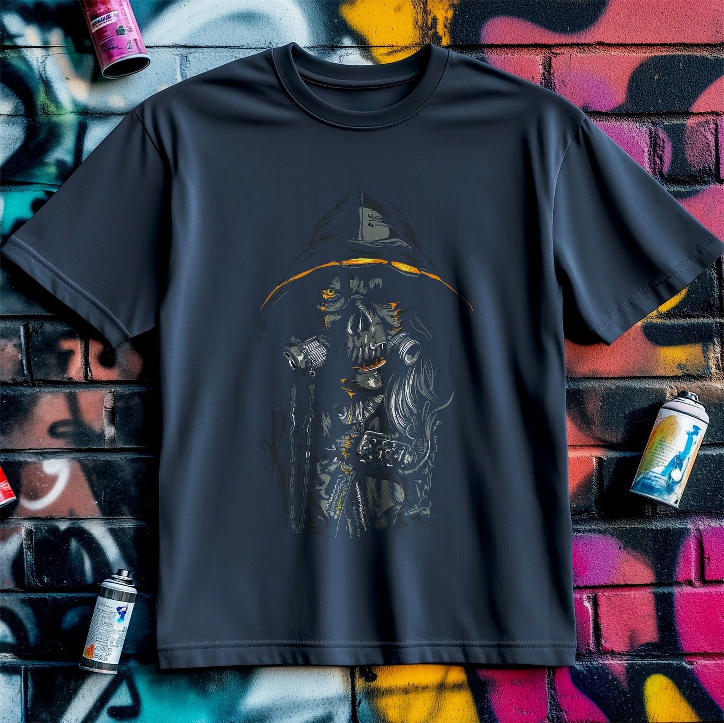 Hooded Skull T-shirt - Dark Side