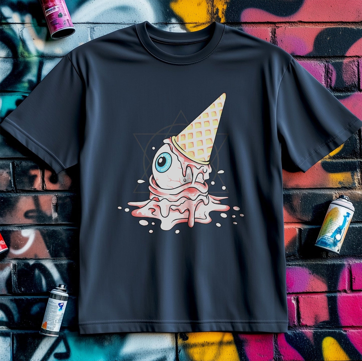 Eyeball Scream T-shirt - Ice Cream