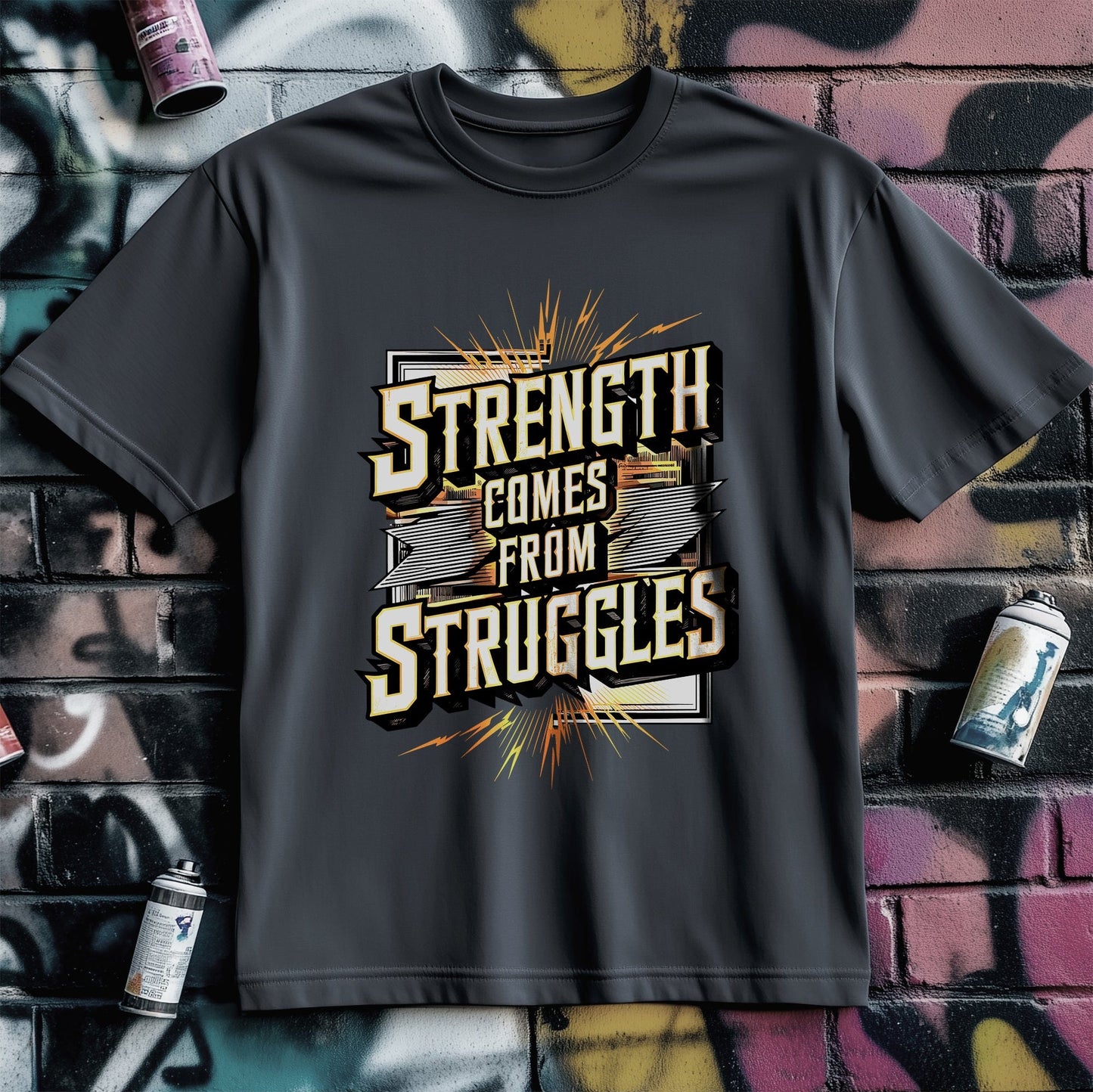 Motivation 63 T-Shirt Strength comes from struggles