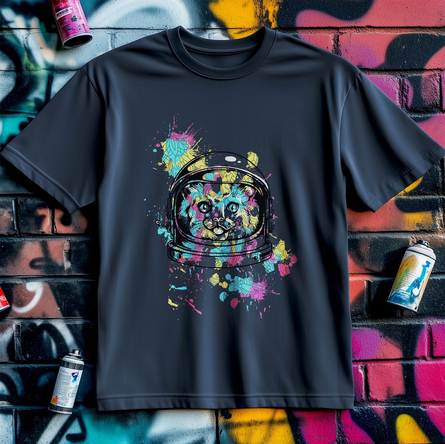 Cat Space Paint t-shirt -
