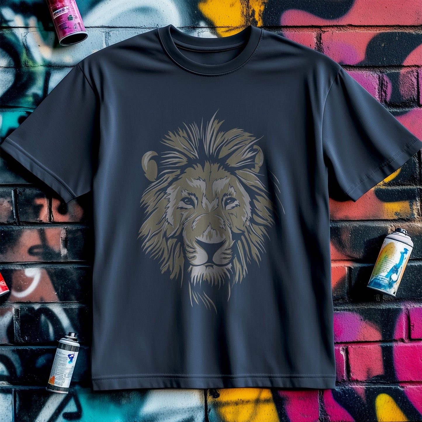 Detailed Lion Head T-shirt -