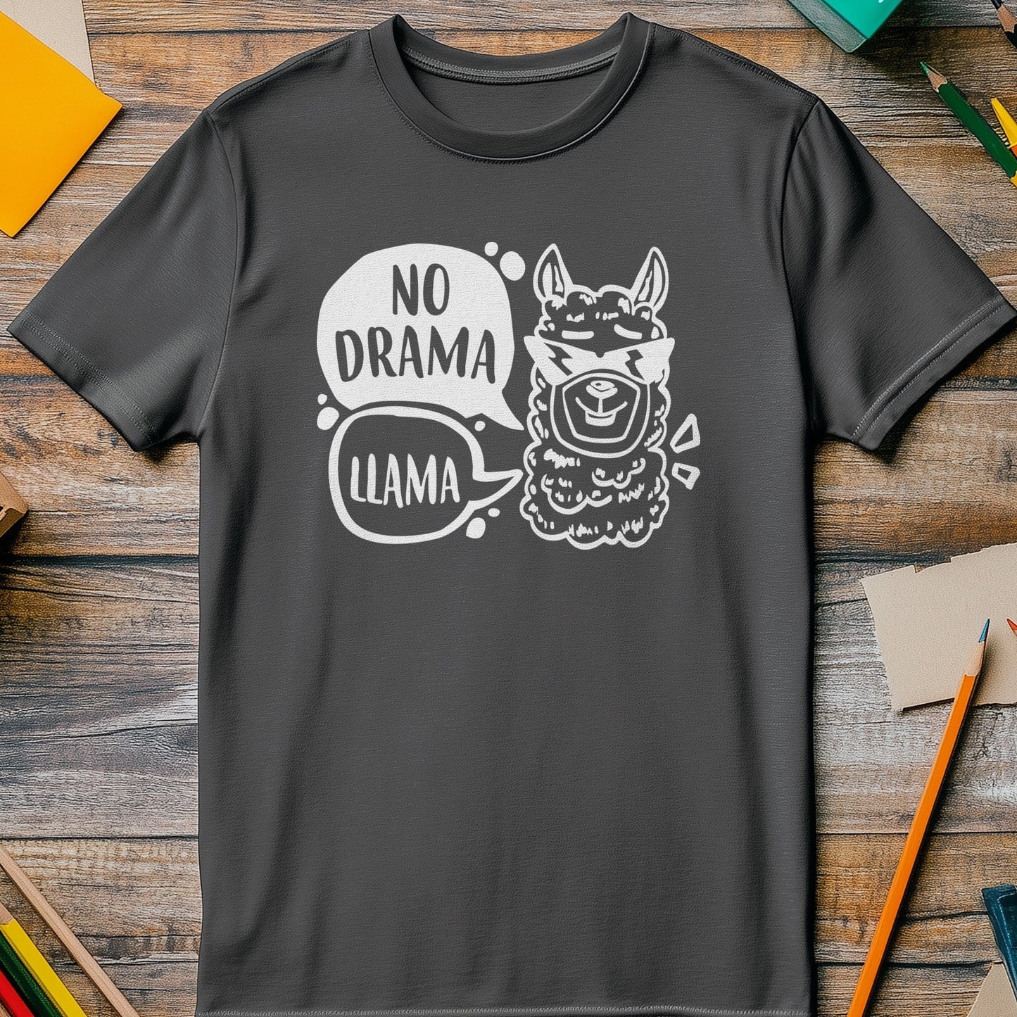 Drama Llama 4 T-shirt - No Drama, Just