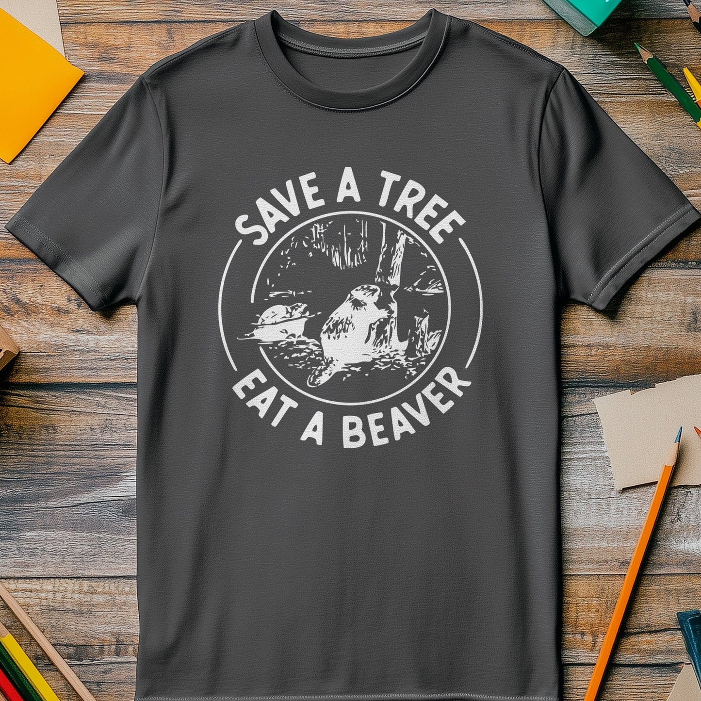Nice Beaver 6 T-Shirt - Save a tree