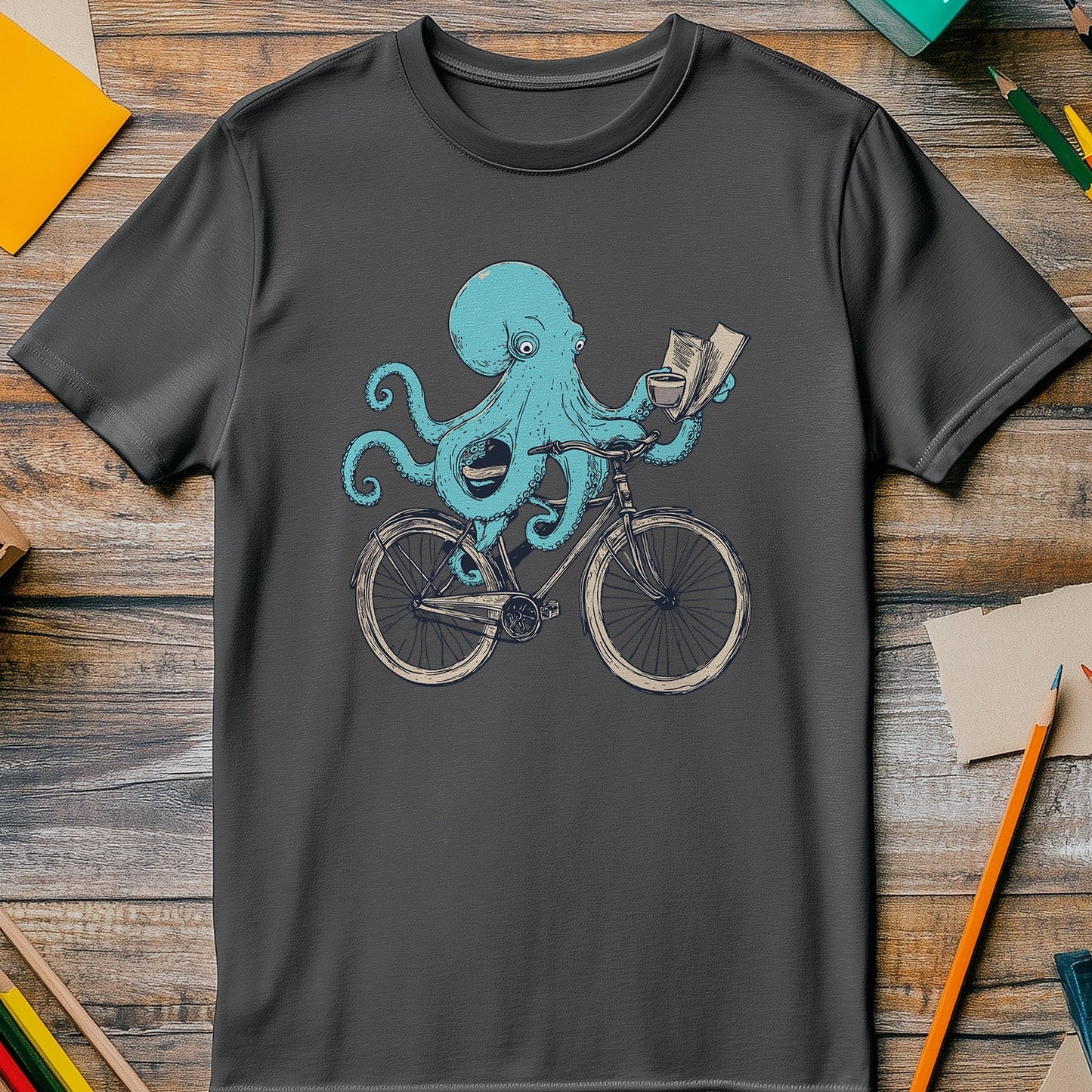 Octobike 1 T-Shirt - Hilarious Octopus