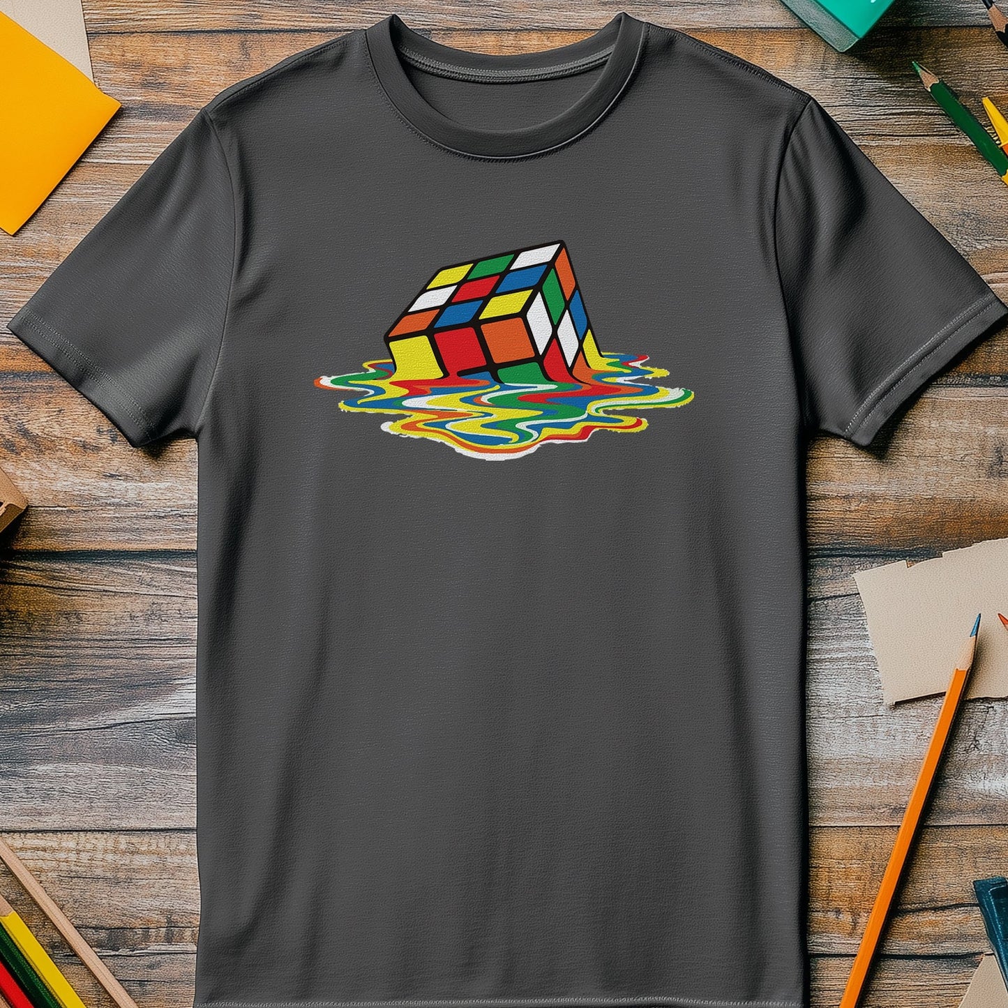 Melted Cube T-Shirt - Funny Rubik's
