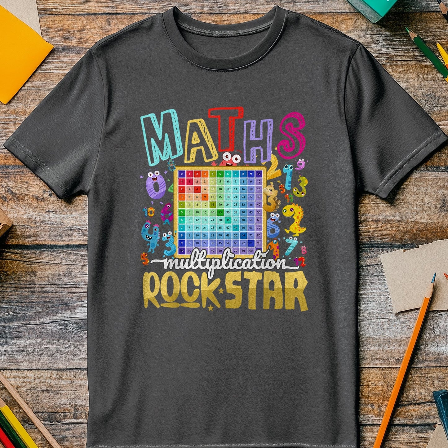 Math Rockstar Number Day Kids Tee