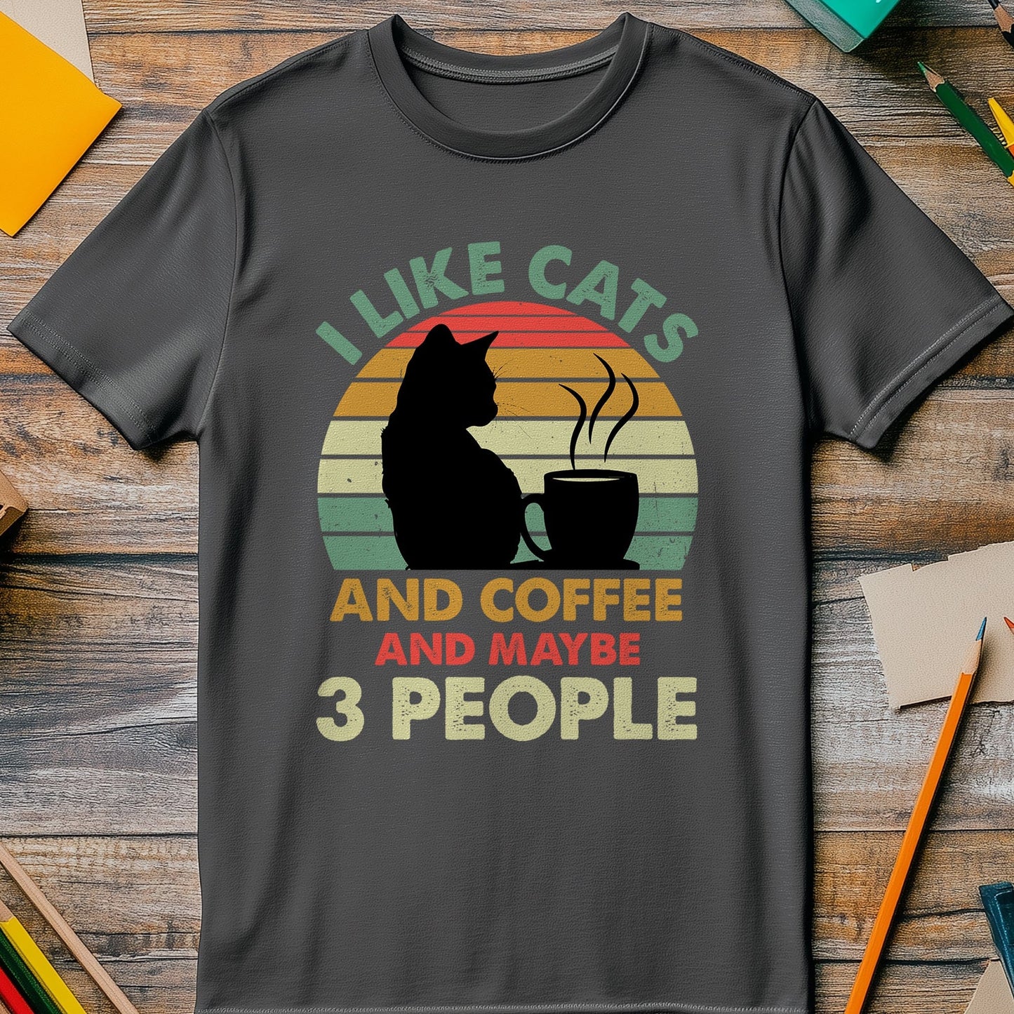 I Like Cats And Coffee t-shirt