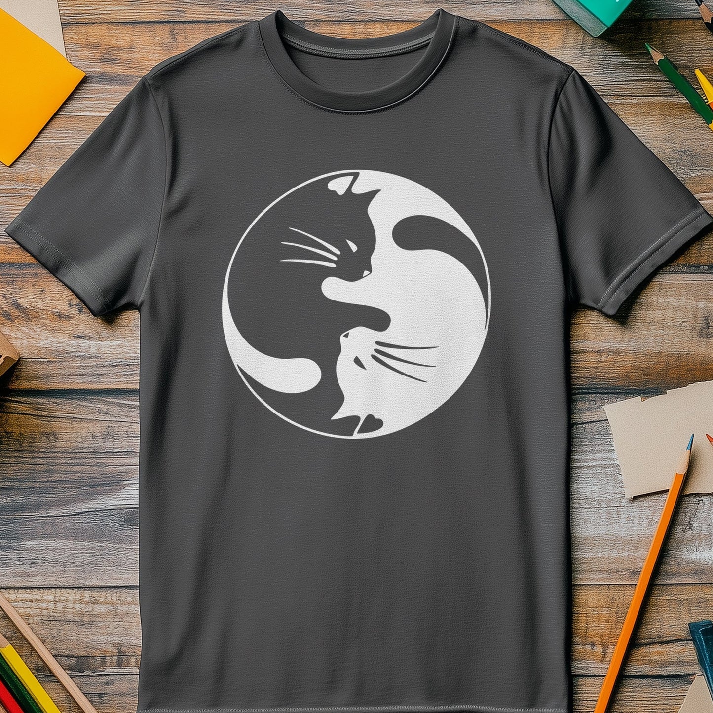 Yin Yang Cats 4 t-shirt - Purr-fectly