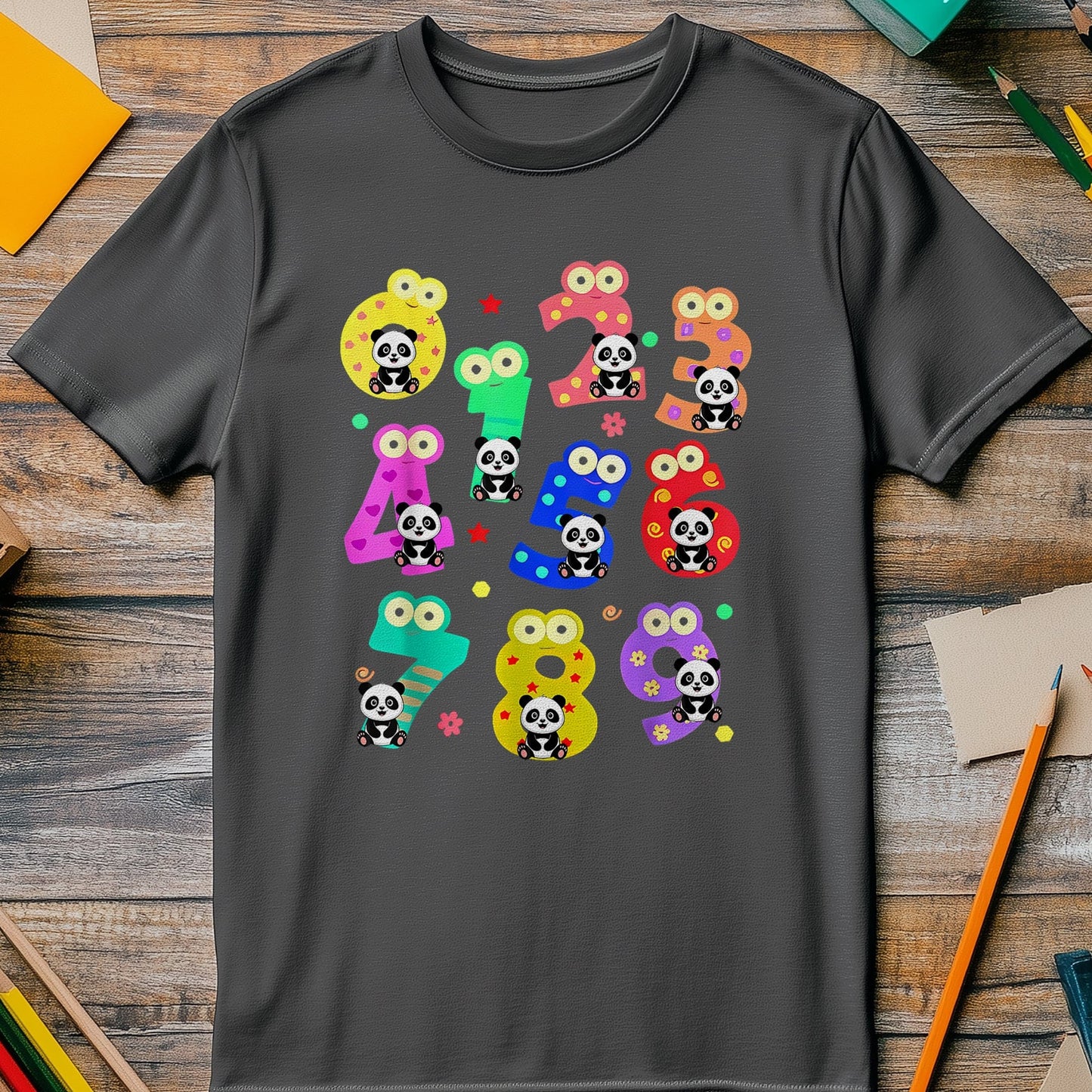 Panda Numbers Day  Kids Tee