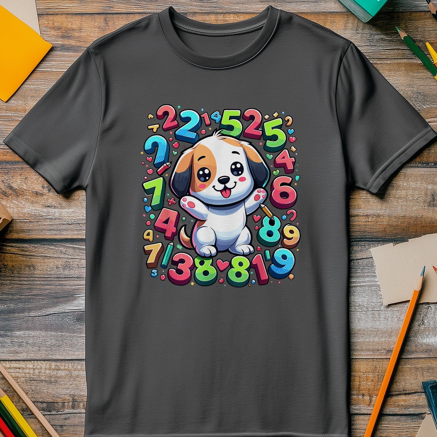 Dog Number Day Math Kids Tee