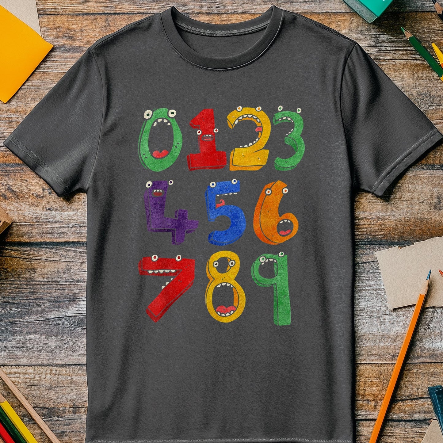 Monster Number Day Math Kids Tee