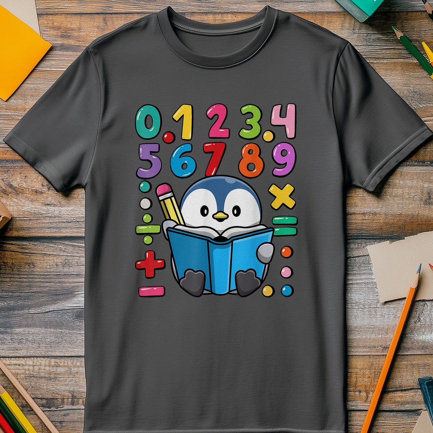Penguin Numbers Day Kids Tee