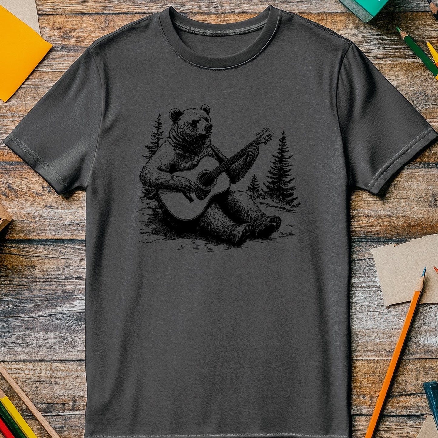 Bear Guitar 2 t-shirt - Rockin' Bear