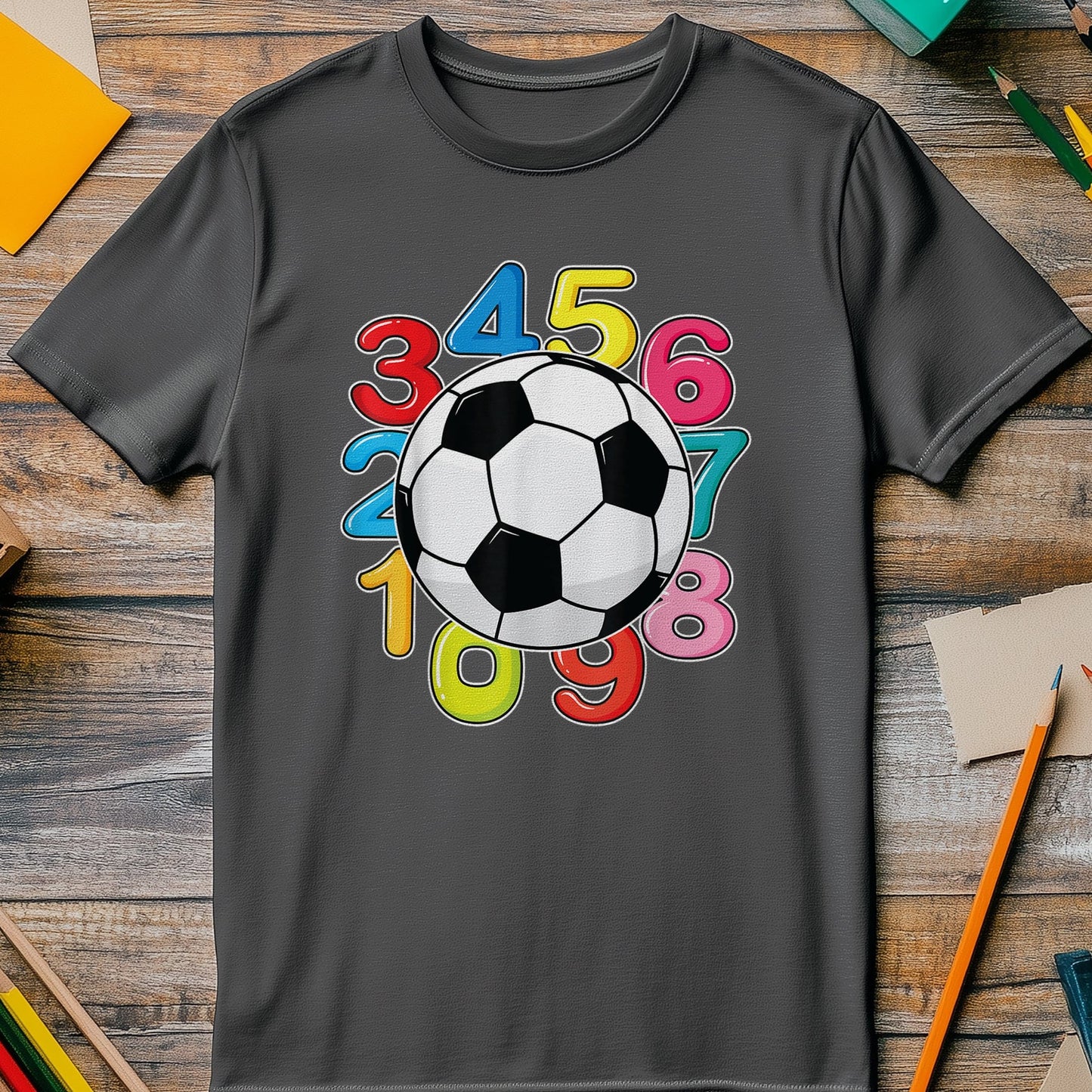 Football Numbers Math Day Kids Tee