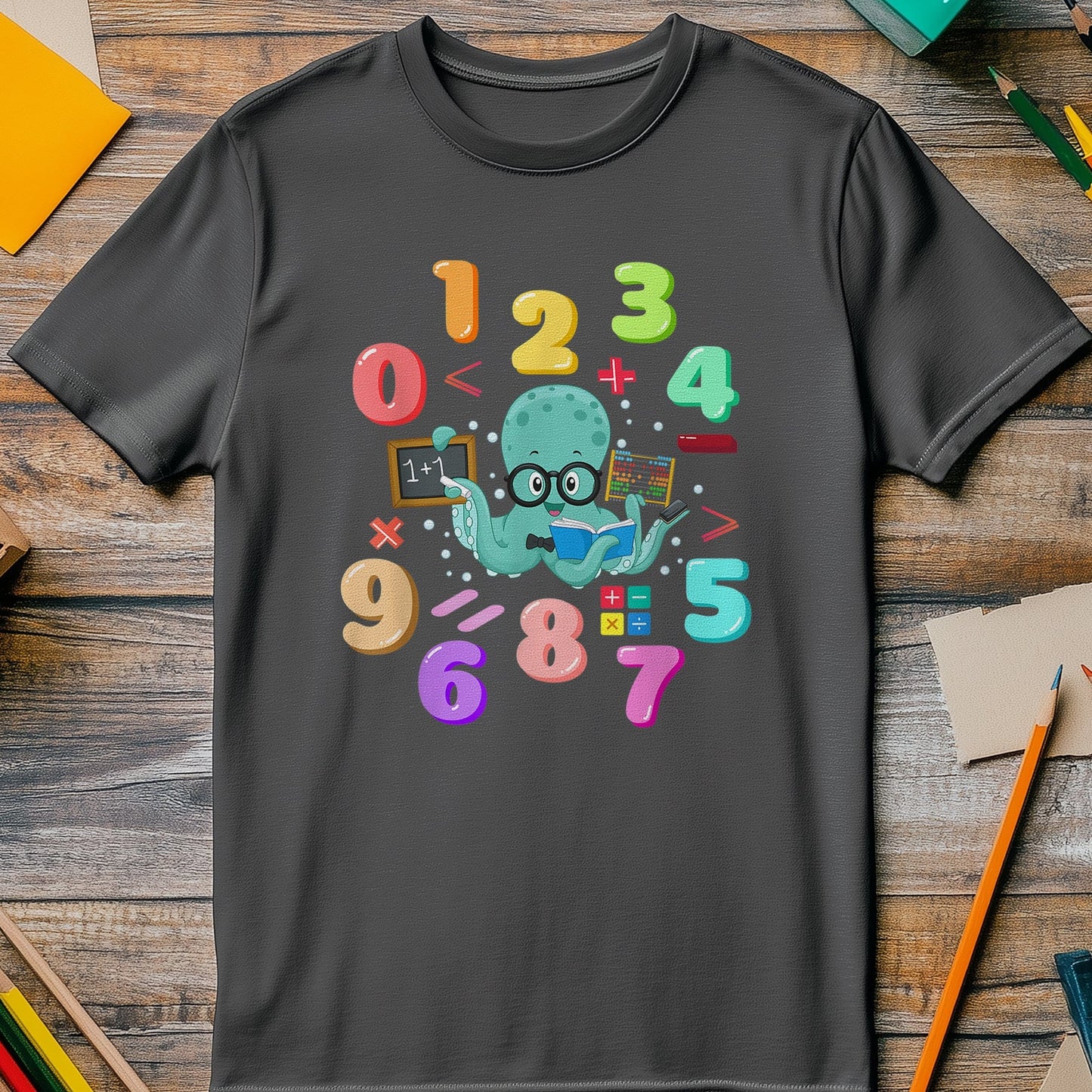 Octopus Numbers Math Day  Kids Tee