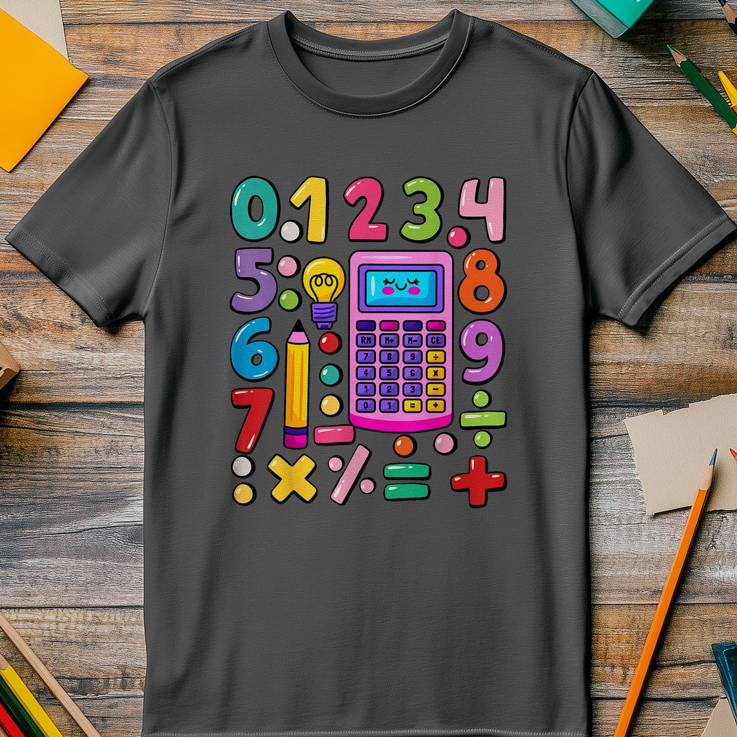 Numbers Calculator Math Day Kids Tee
