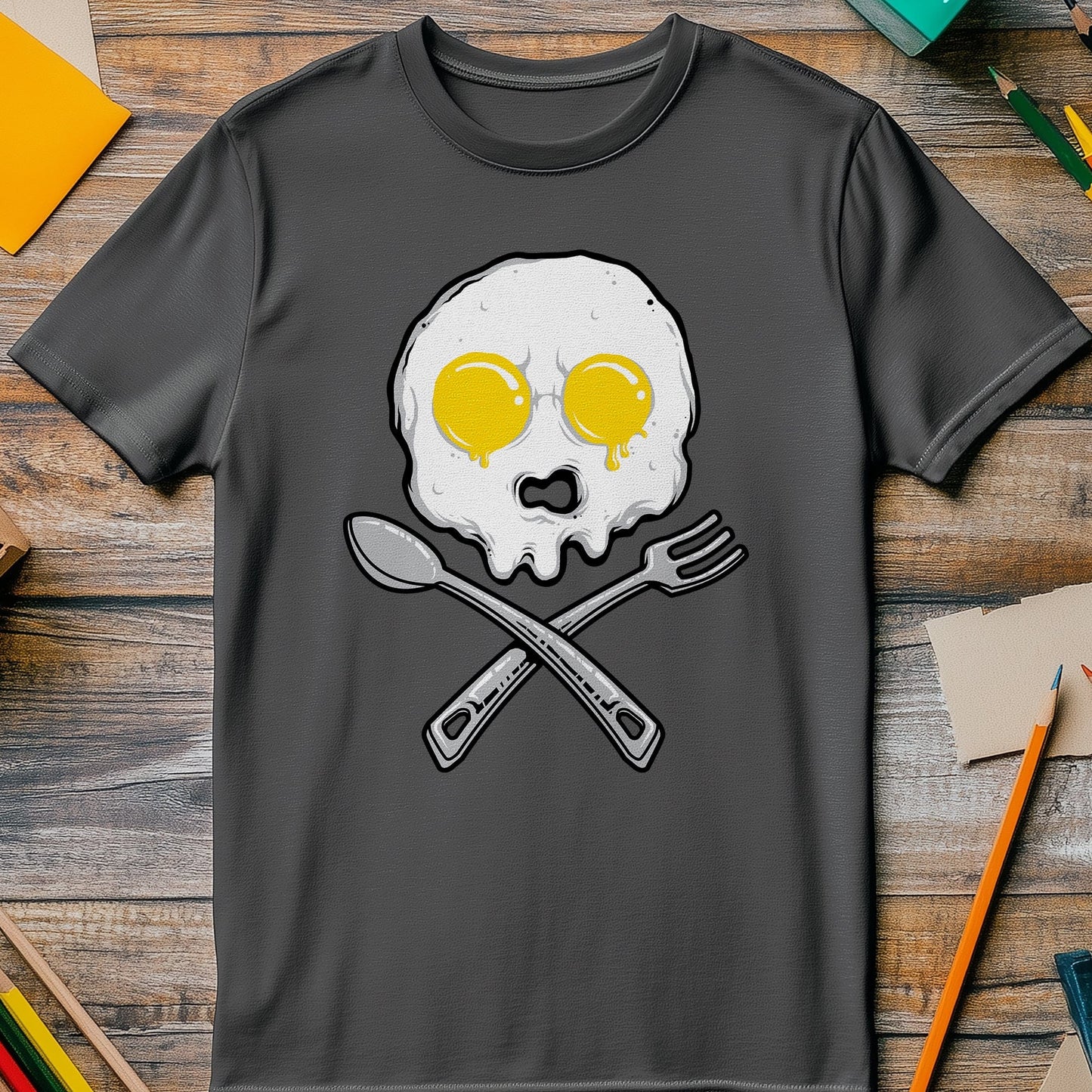 Breakfast Eggskull T-shirt - Crack Up