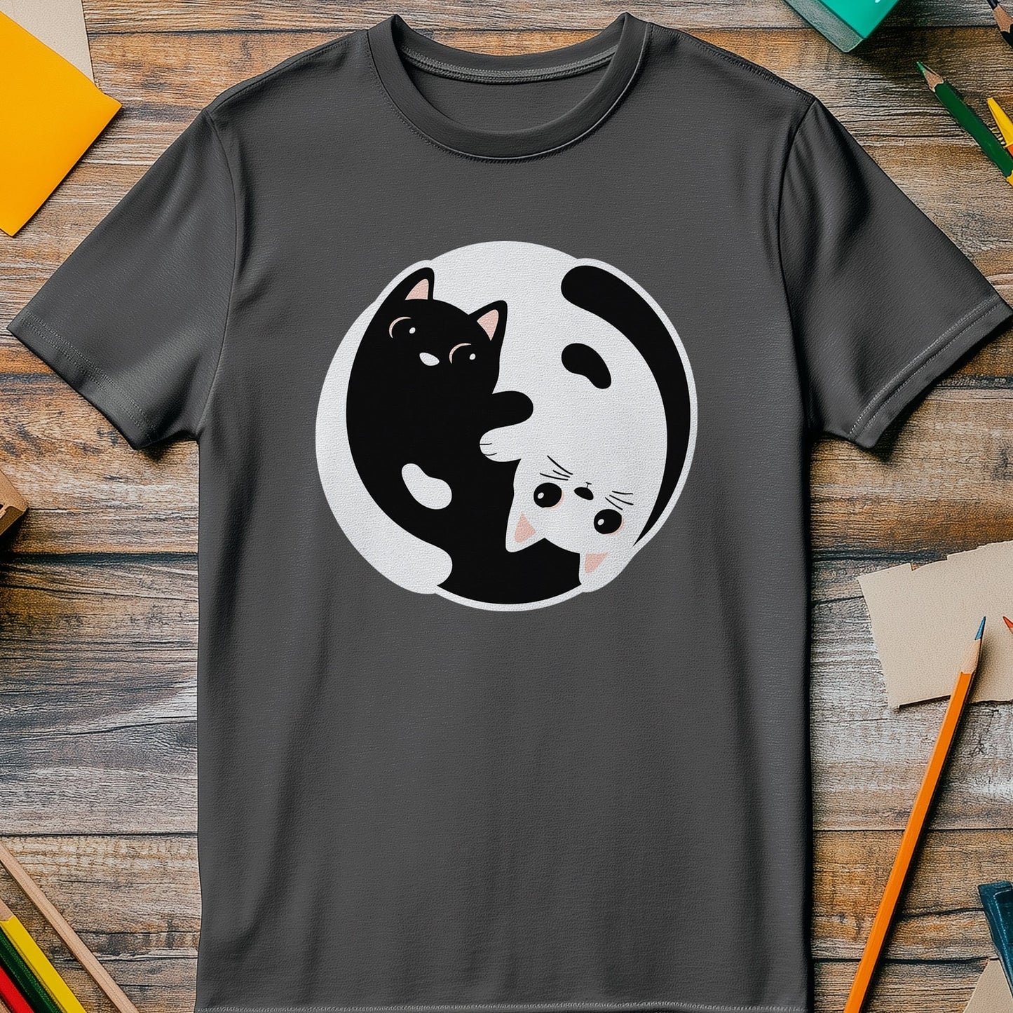 Yin Yang Cats 3 T-Shirt - Purr-fect