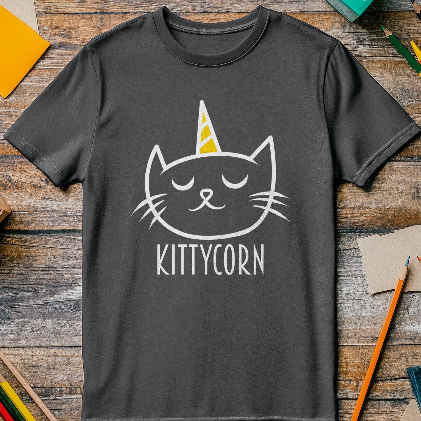 Kittycorn for Black T-shirt -