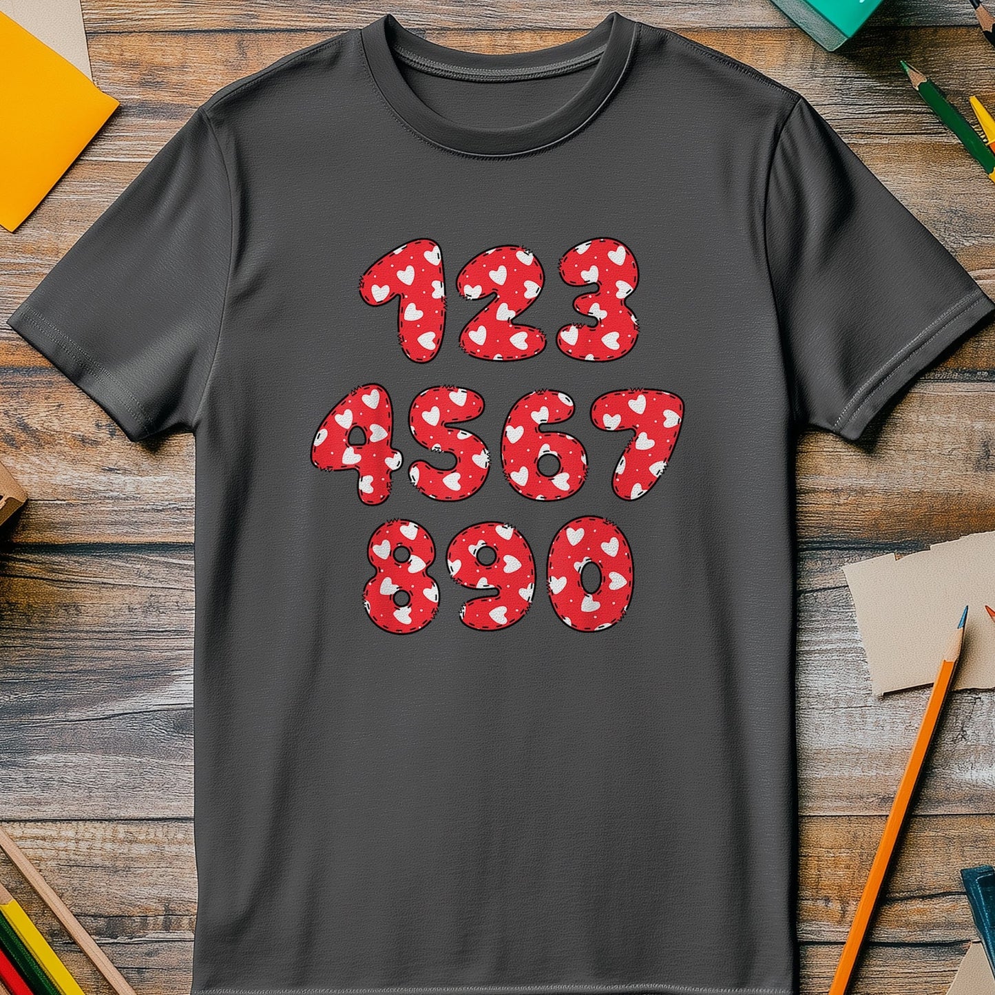 Heart Number Math Day Kids Tee