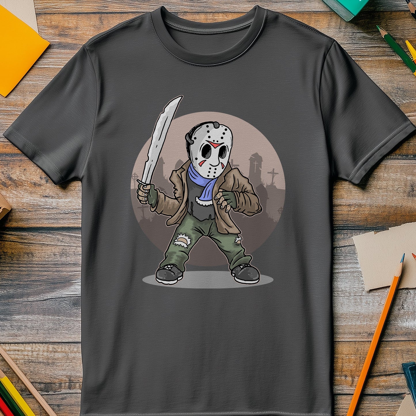 Jason Voorhees Cartoon Halloween T-Shirt