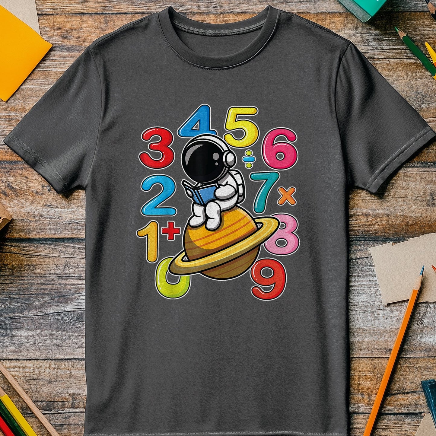 Space Ship Numbers Math Day  Kids Tee