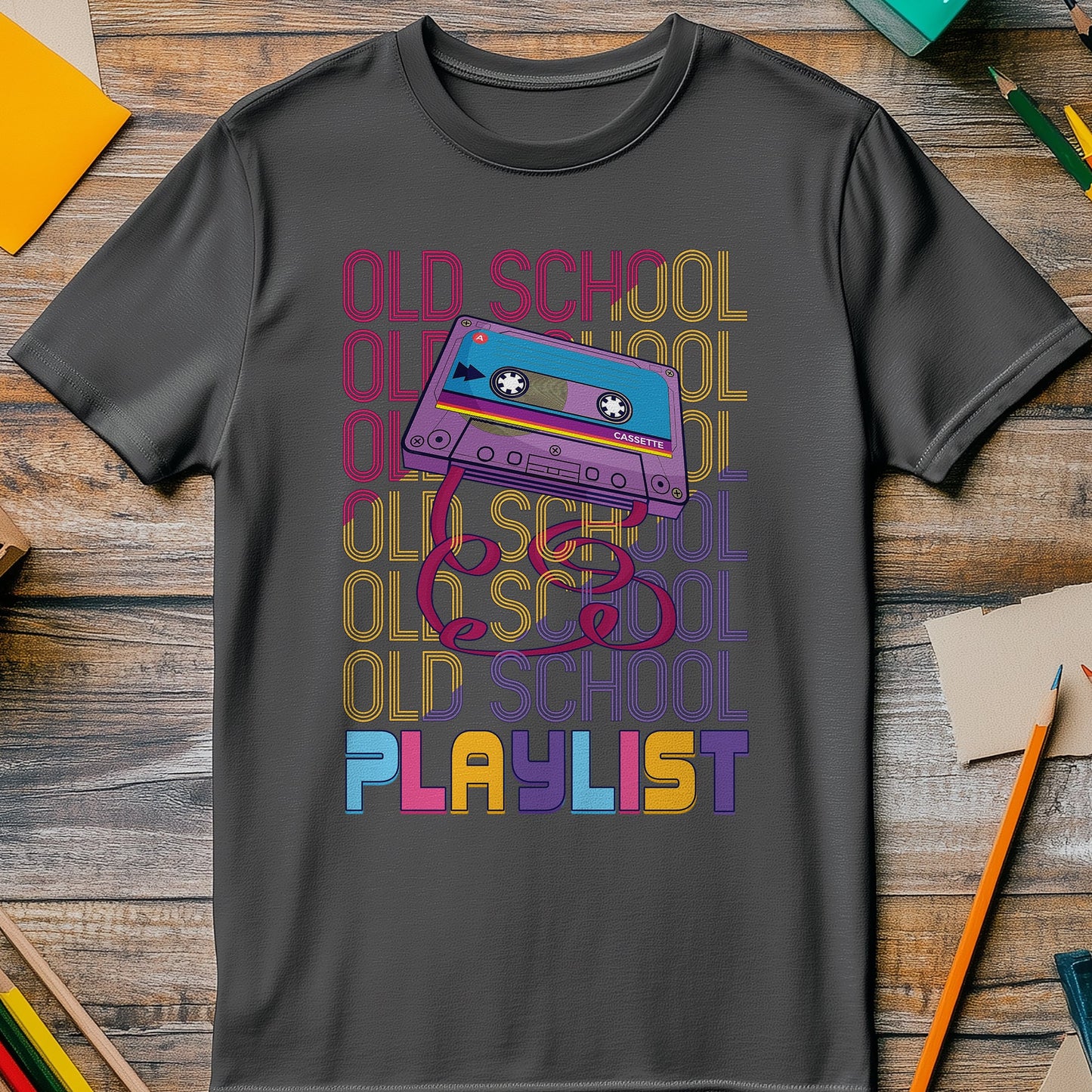Old-School Playlist T-Shirt - Retro