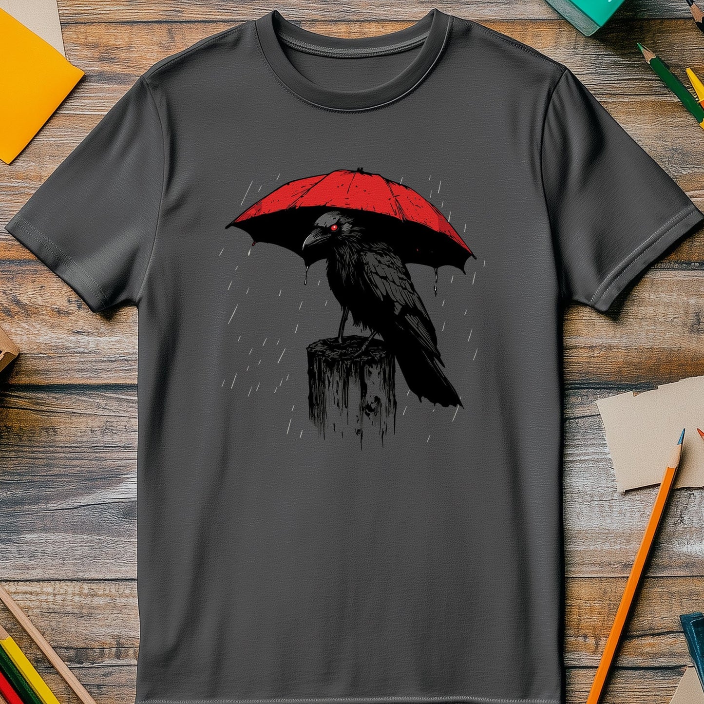 Raven Rain 1 T-Shirt - Quirky Crow