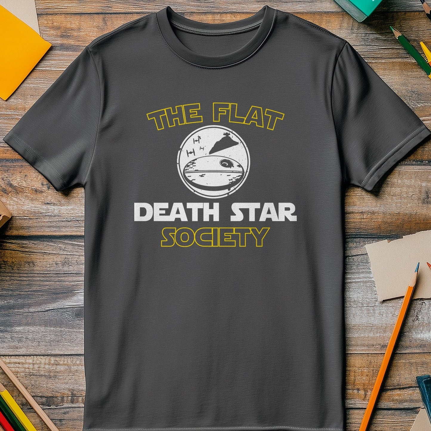 Flat Death Star 2 t-shirt