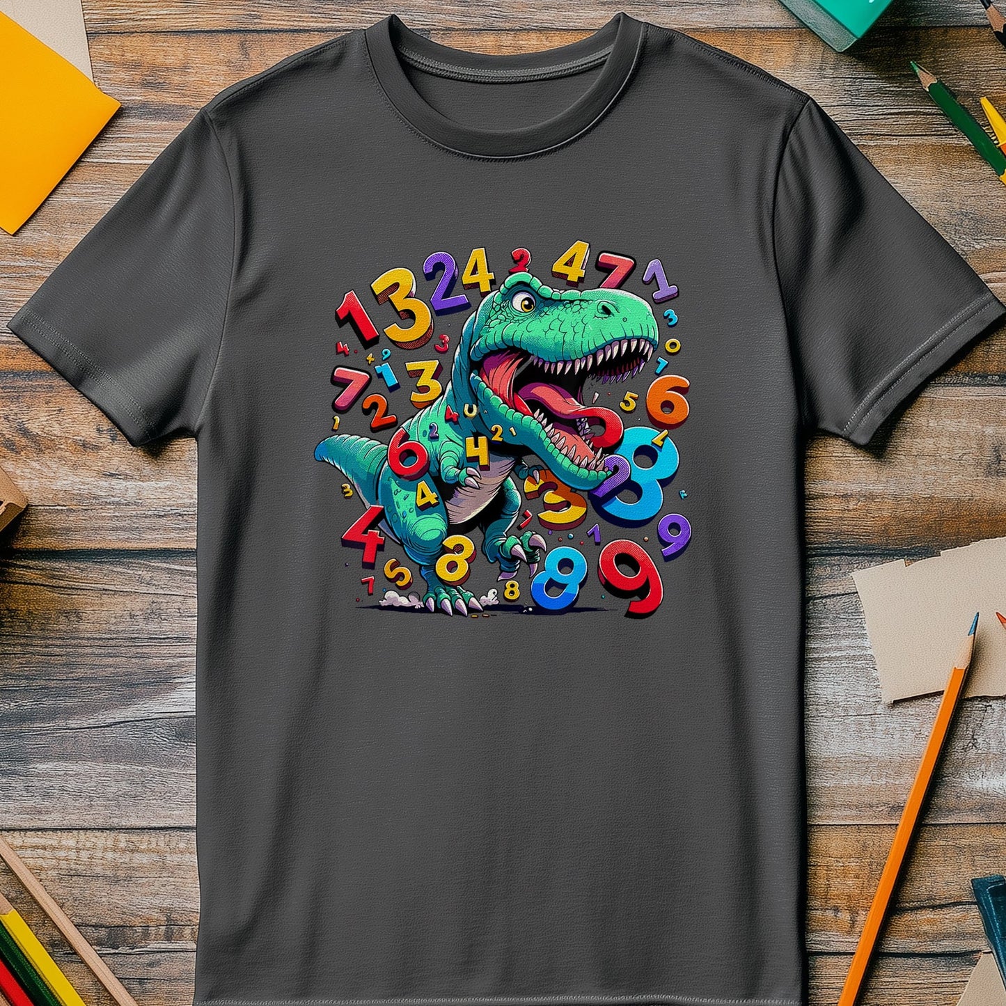 T-Rex Number Math Day  Kids Tee