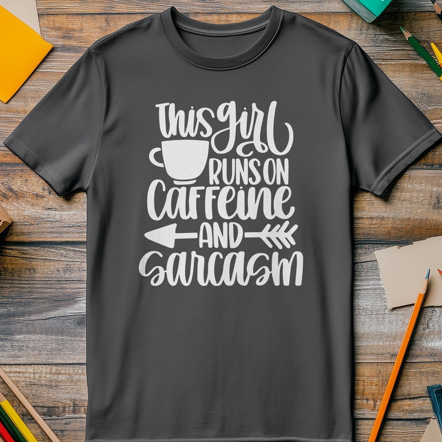 Caffeine Girl T-shirt - When sanity