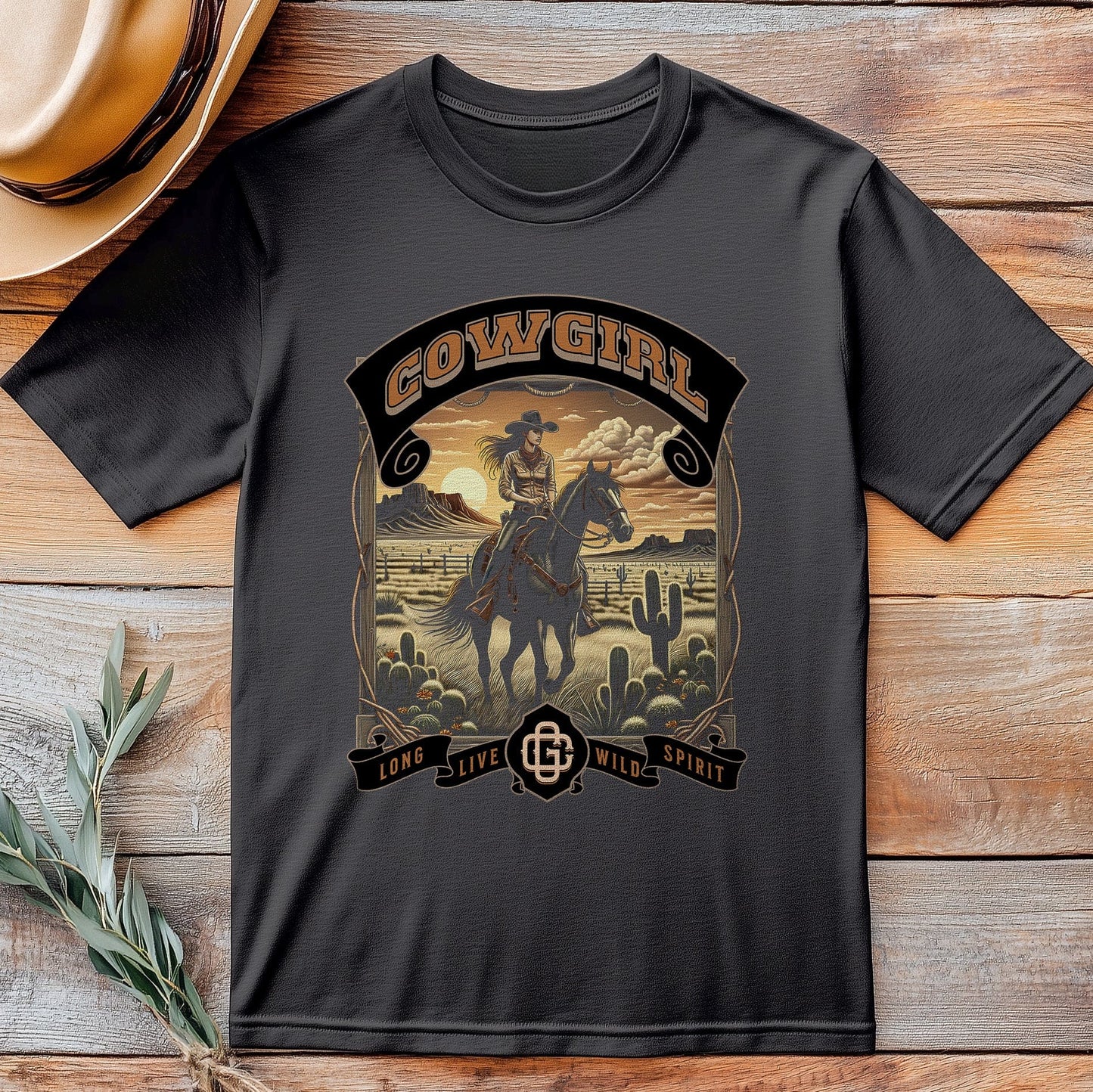 Cow girl Long Live Wild Spirit T-shirt