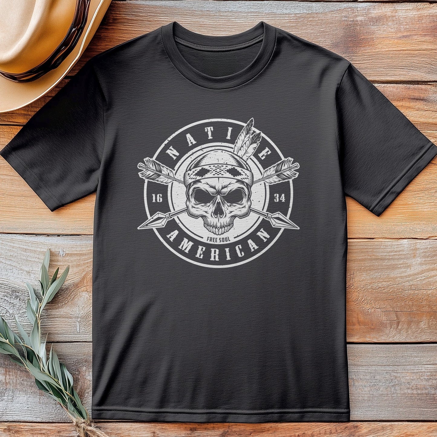 Native America Skull & Crossbones T-shirt