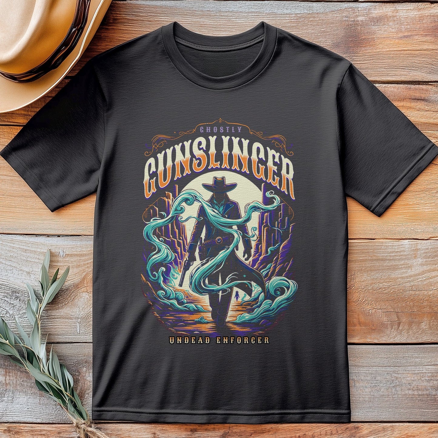 Ghostly Gunslinger T-shirt ‚Äì Saddle Up