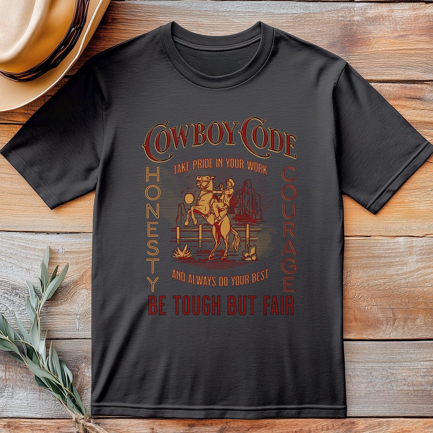 The Cowboy Code T-Shirt - Saddle Up