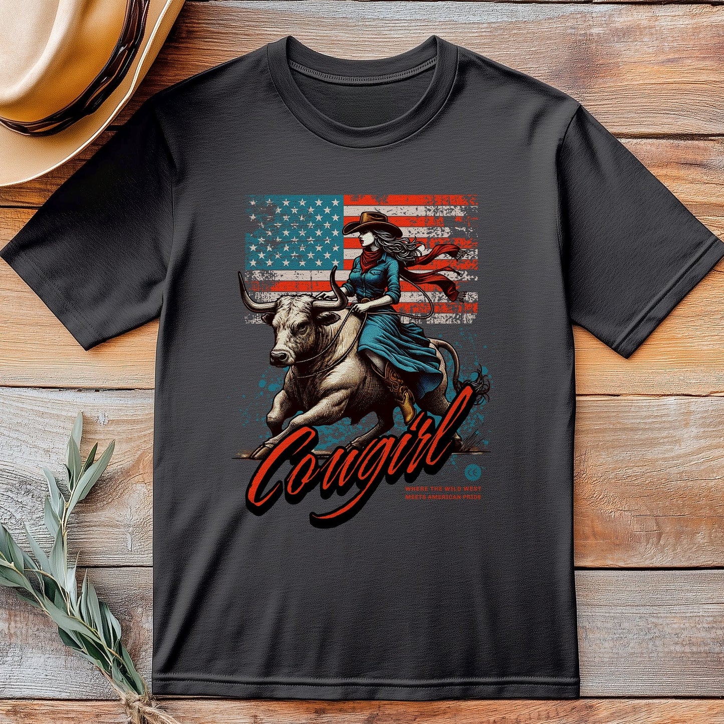 Cowgirl American Pride T-Shirt - Giddy