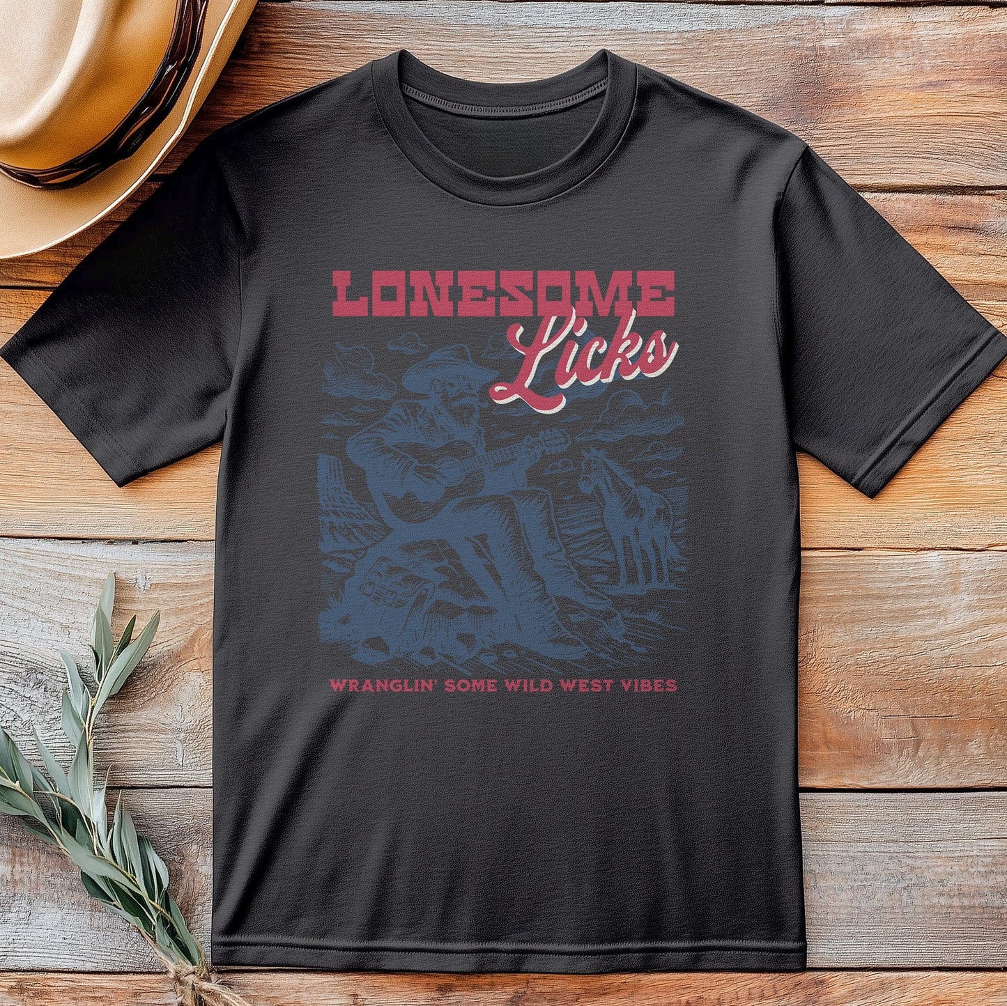 Lonesome Licks Cowboy T-Shirt