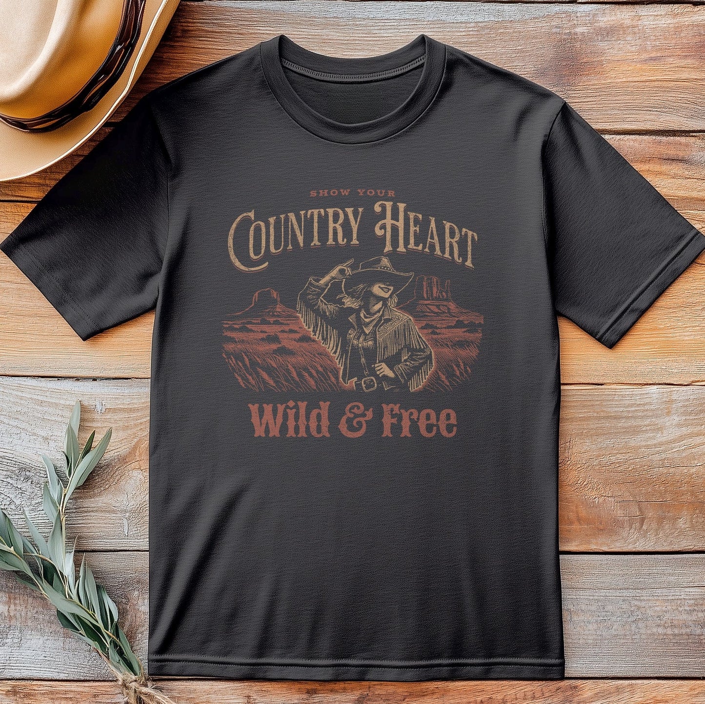 Country Heart Wild & Free T-shirt ‚Äì