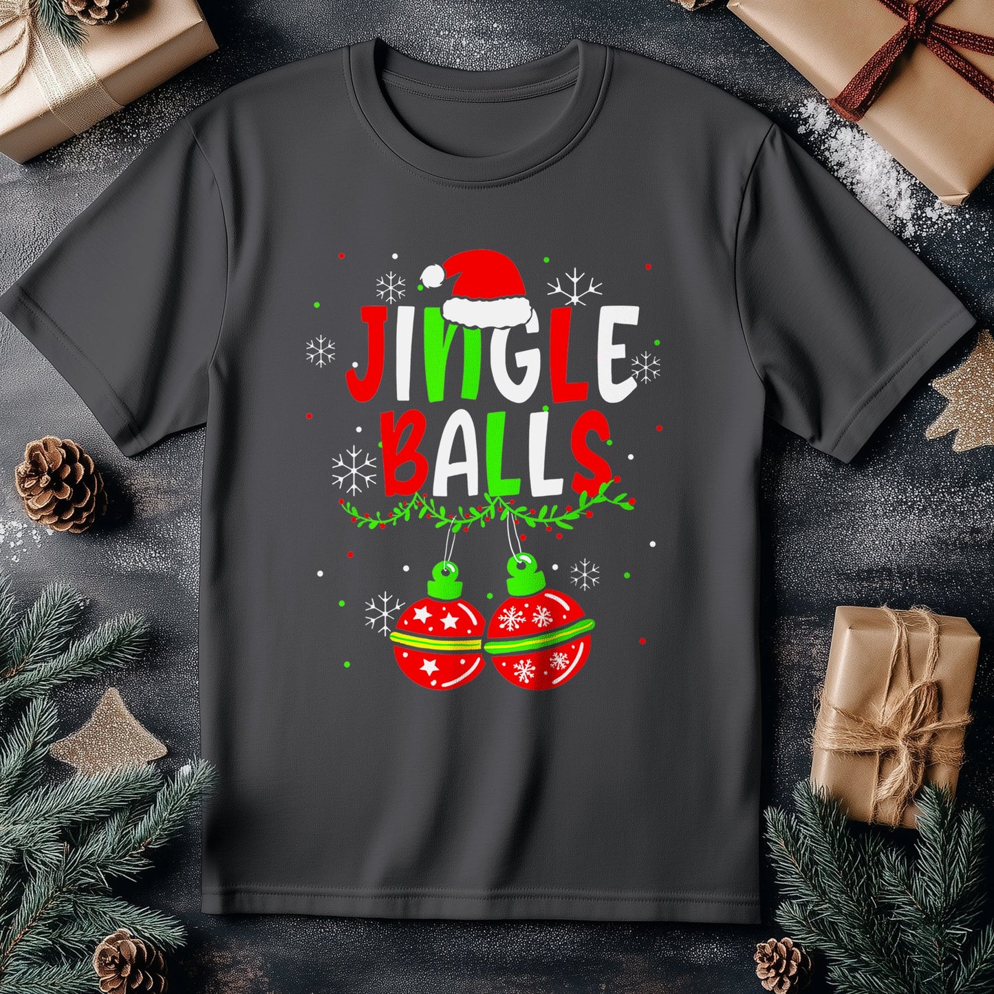 Jingle Balls Tinsel Tits T-Shirt ‚Äì