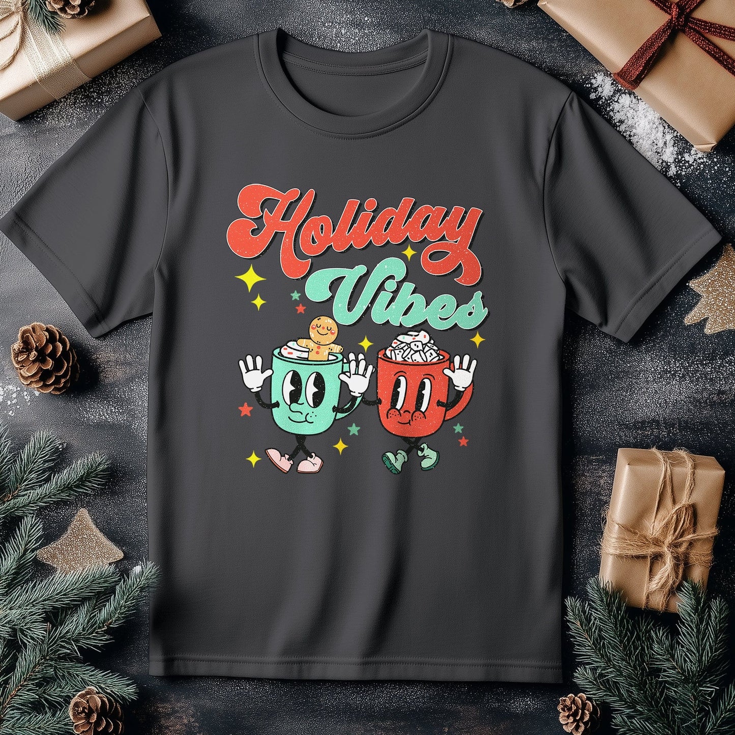 Holiday Vibes T-shirt - Sip, Sleigh,